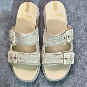 Sam Edelman Women's Kenzie 2 Buckled Sandals Beige/Natural Size 10M Minimalist